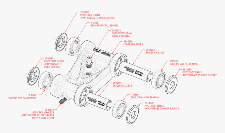 Lower Link On Vpp Bike - Technical Drawing, HD Png Download, Free Download