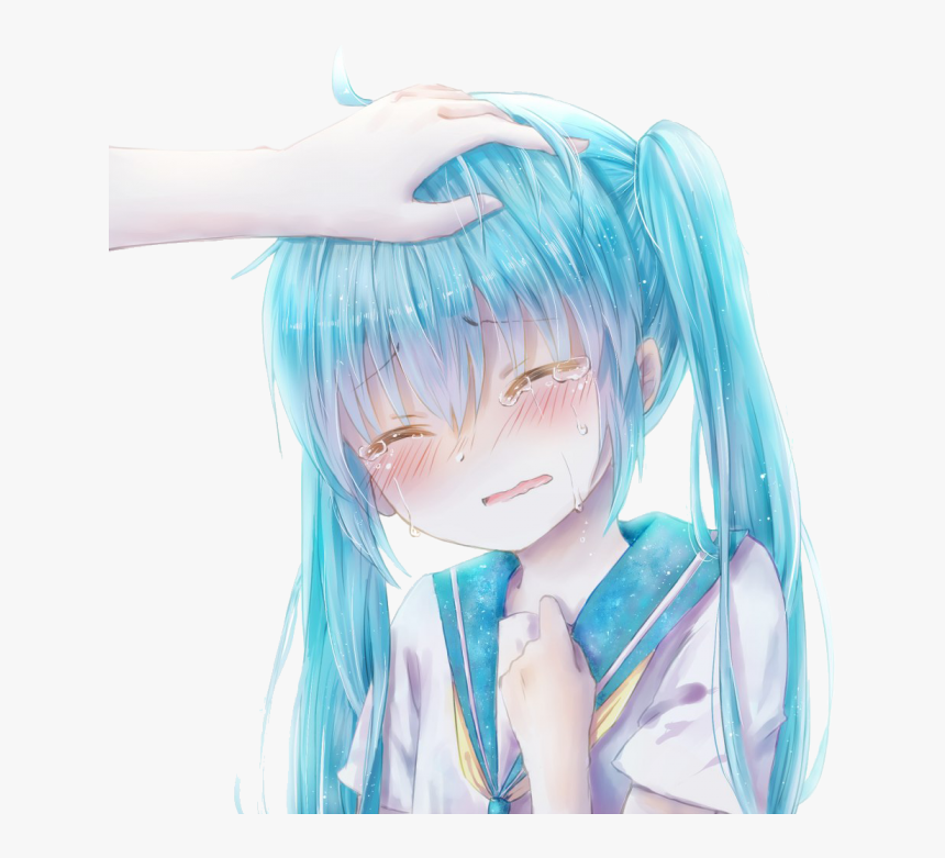 Anime Girl Crying Depressed Png Download Hatsune Miku Fanart Crying Transparent Png Kindpng