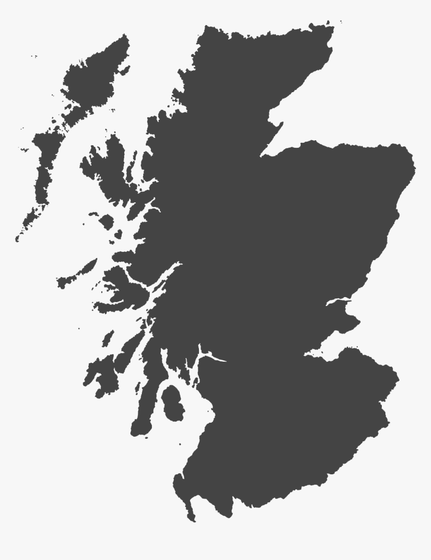 Scotland Map Silhouette - England Scotland Wales Borders, HD Png Download, Free Download