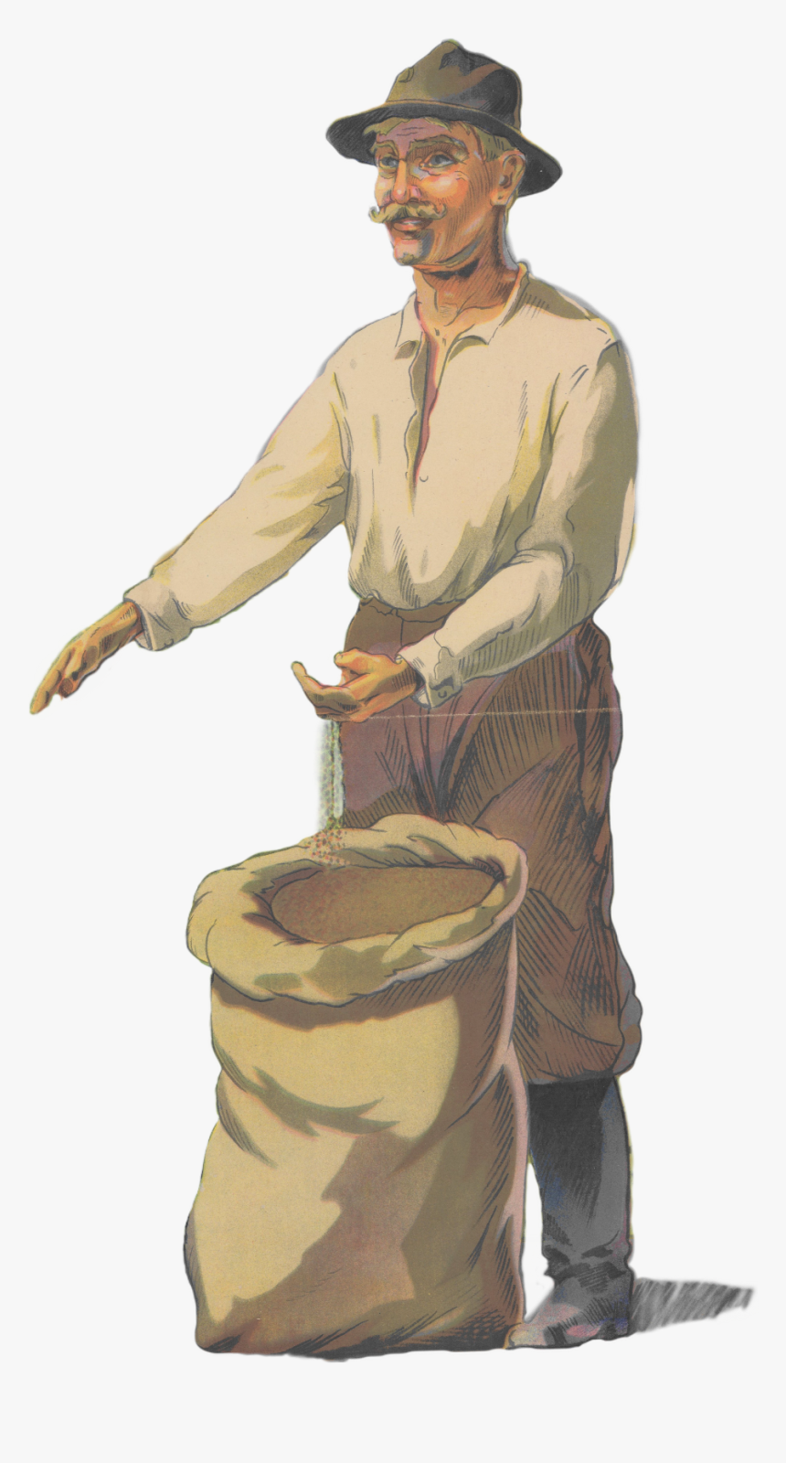 #farmer #peasant #agriculture #countryside #man #retro - Sitting, HD Png Download, Free Download