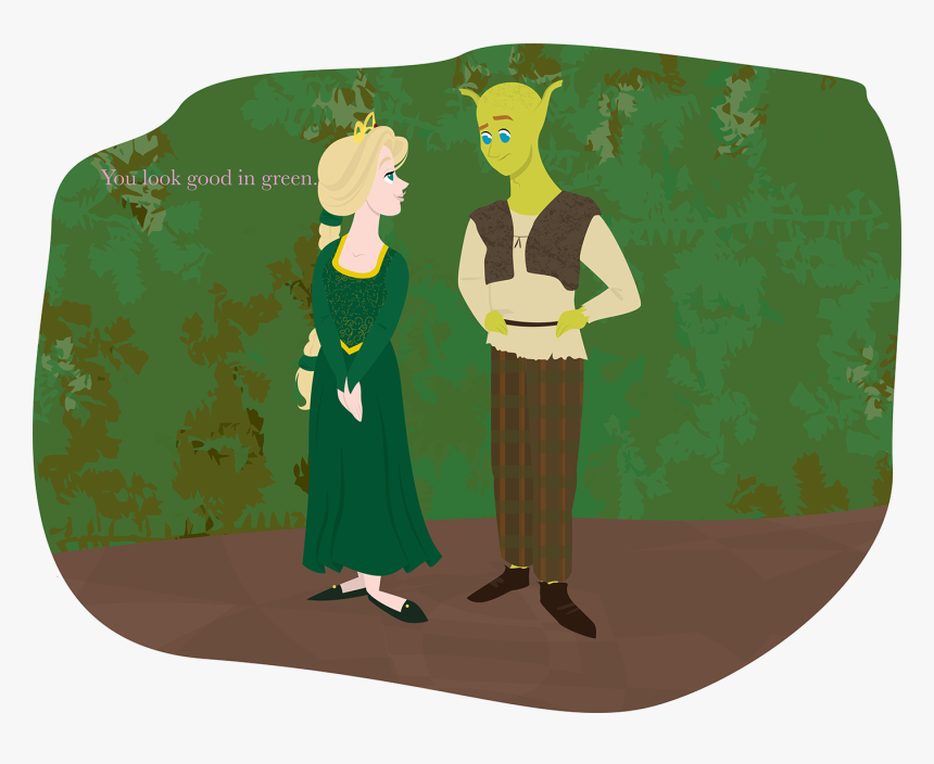 Princess Fiona And Shrek From Shrek - Illustration, HD Png Download, Free Download