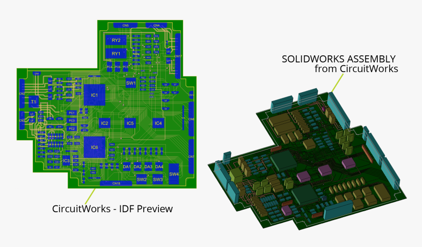 Import Pcb Boards As Solidorks Assemblies With Circuitworks - Floor Plan, HD Png Download, Free Download