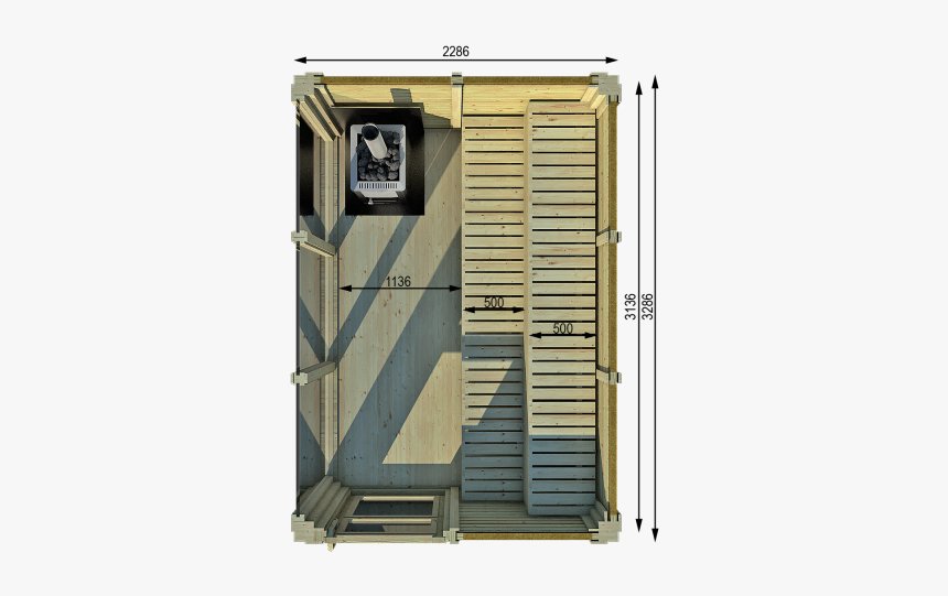 Sauna 2x3m, HD Png Download, Free Download