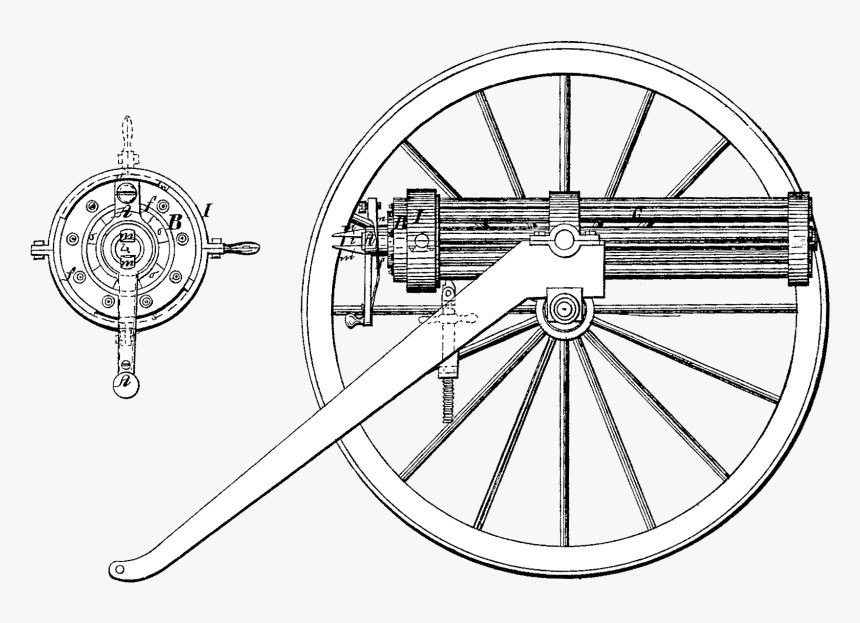 Ripley Gun Patent Img - Industrial Revolution Machines Drawing, HD Png Download, Free Download