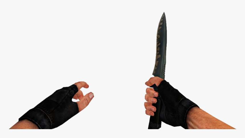 Fps Counterstrike Cs Cs1 - Csgo Holding Knife Png, Transparent Png, Free Download