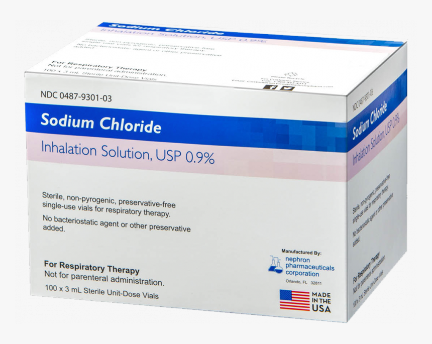 Sodium Chloride Inhalation Solution Usp 9%, HD Png Download, Free Download