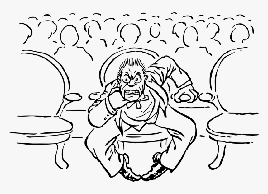 Angry, Man, Seated, Audience, Member, Irate, Anger - Man Vs Society Art, HD Png Download, Free Download