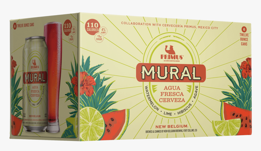 New Belgium Mural Agua Fresca Ale 6 Pack 12 Oz - New Belgium Agua Fresca, HD Png Download, Free Download