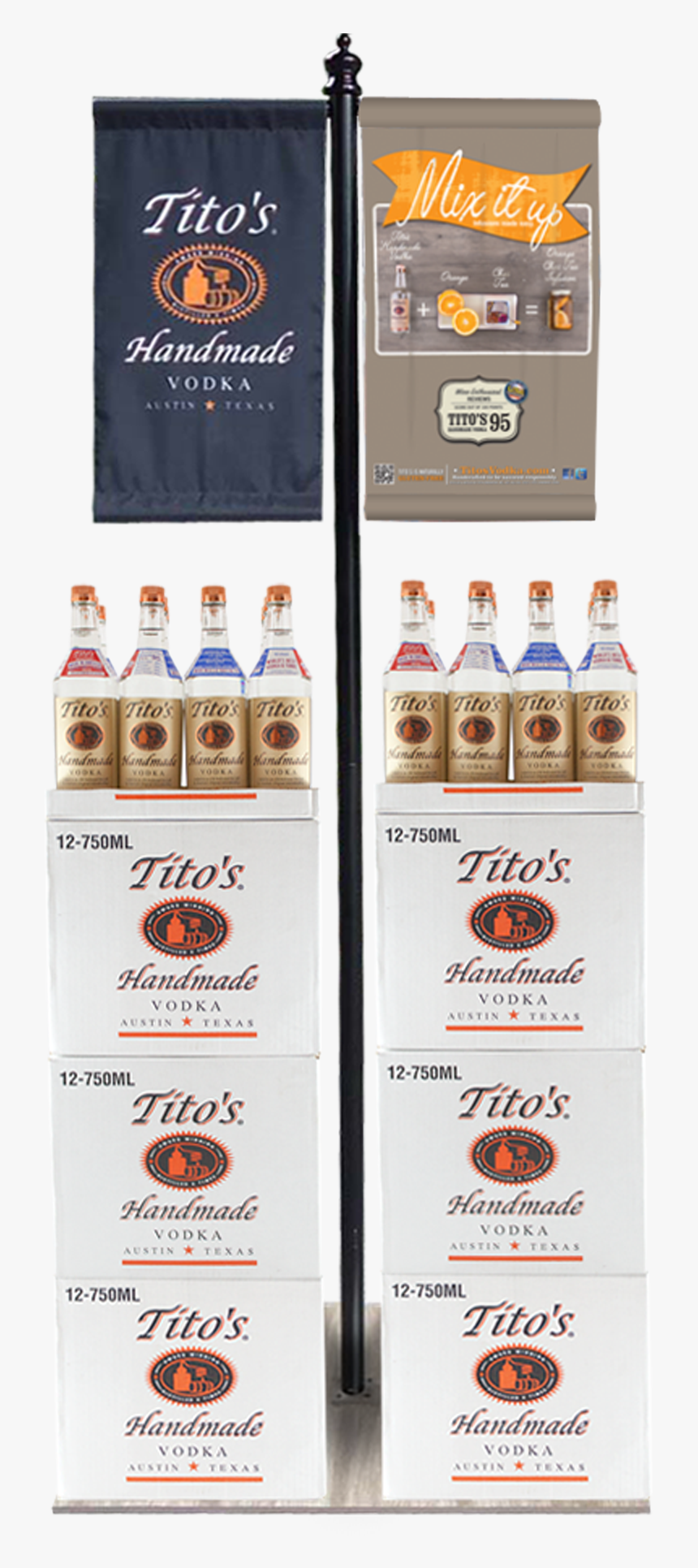 Tito"s Vodka Banner Display - Liqueur, HD Png Download, Free Download