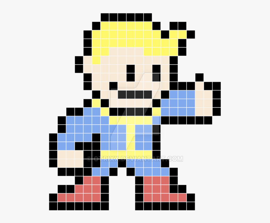 Transparent Fall Out Boy Png - Vault Boy Pixel Art, Png Download, Free Download