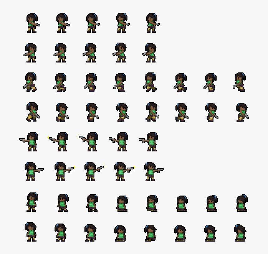Preview - Pixel Art Character Sprite Sheet, HD Png Download, Free Download