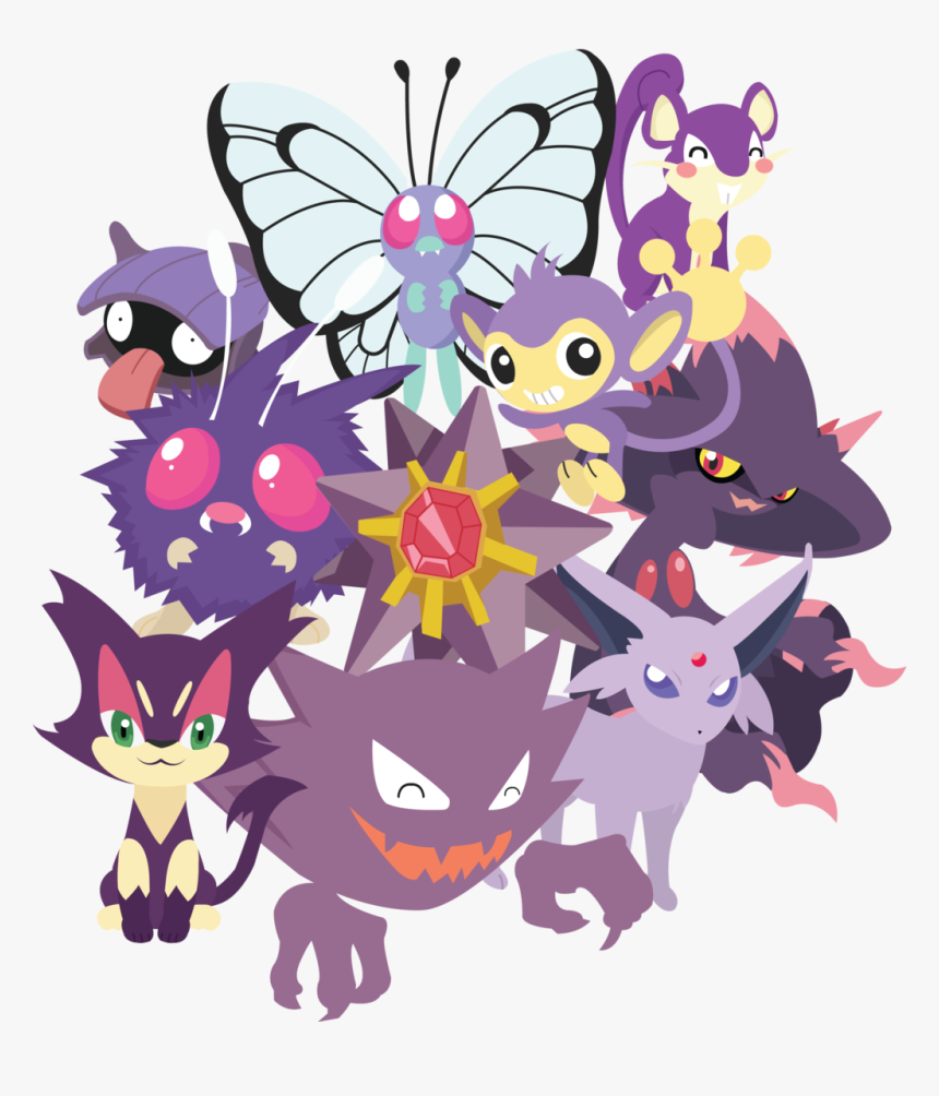 Purple And Pink Pokemon, HD Png Download, Free Download