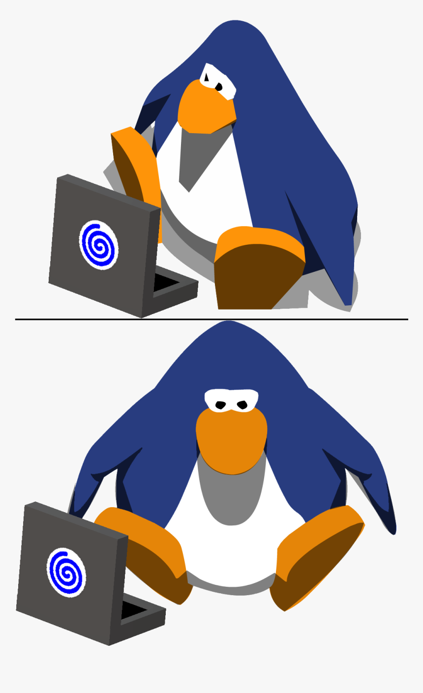 Penguin Club Penguin Penguin Vertebrate Beak Flightless - Club Penguin Penguin Sitting, HD Png Download, Free Download