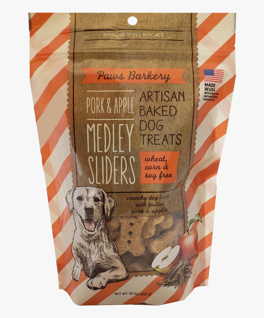 Pork Apple Sliders Transparent - Paws Barkery Dog Treats, HD Png Download, Free Download