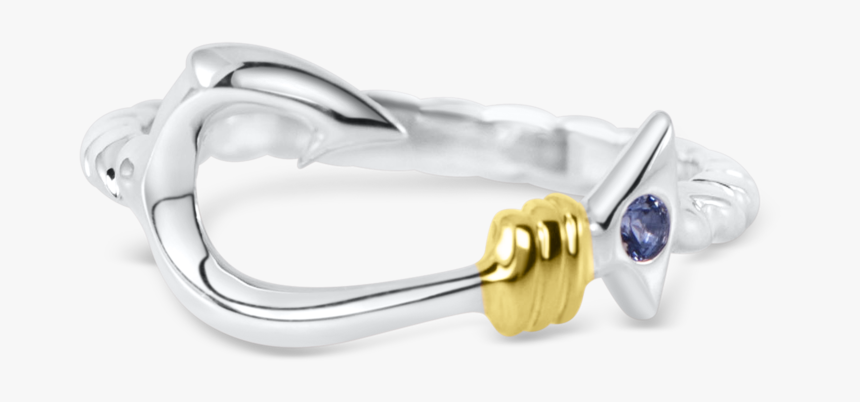 Sideways Hook Ring Nau T Girl - Silver, HD Png Download, Free Download