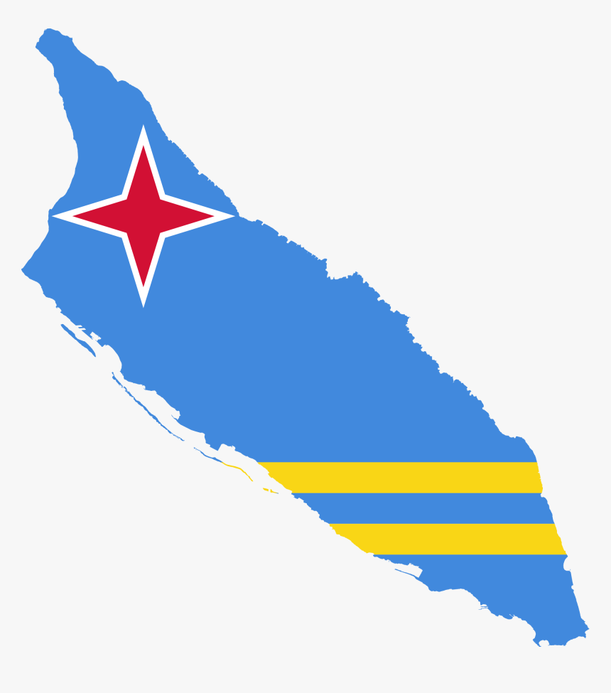 Aruba Flag Png - Aruba Flag Map, Transparent Png, Free Download