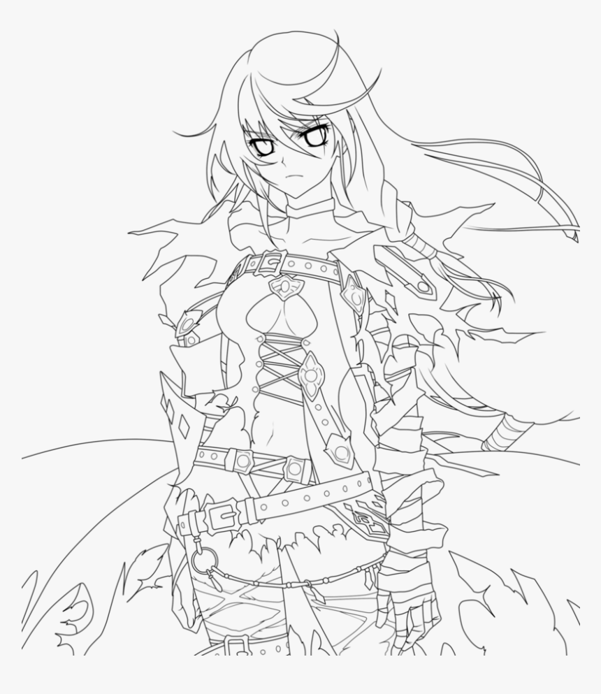 Velvet Crowe Lineart By Cerberusyuri , Png Download - Draw Tales Of Berseria Velvet, Transparent Png, Free Download