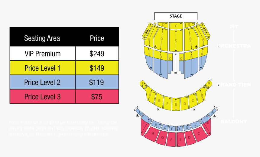 Seat Number Altria Theater Premium Seating Chart, HD Png Download, Free Download