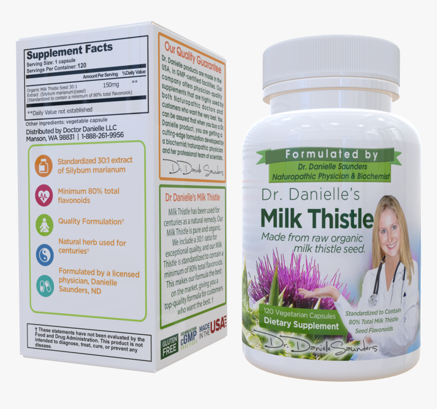 Danielle Organic Milk Thistle - Silybum, HD Png Download, Free Download