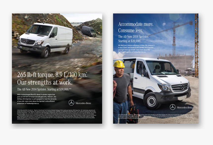 Mercedes Benz Sprinter Ad, HD Png Download, Free Download