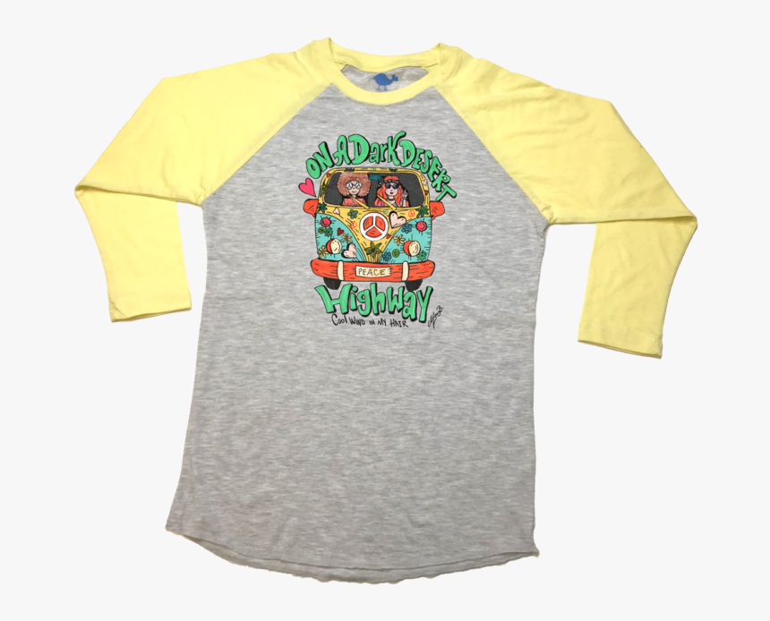 Lucky Bird Brand Raglan Sleeve Tee Shirt With 2 Girls - Active Shirt, HD Png Download, Free Download