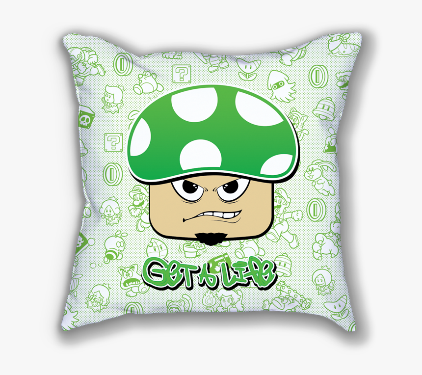 Get A Life 1up Mushroom - Cushion, HD Png Download, Free Download
