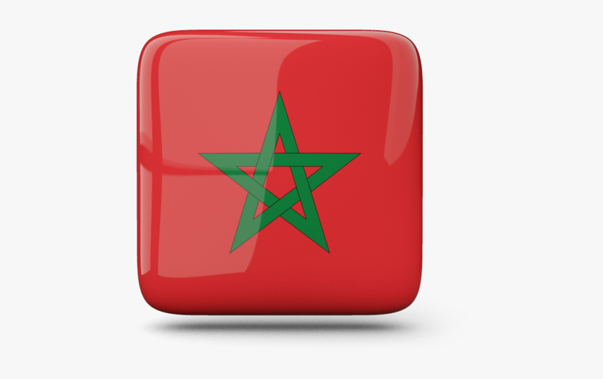 Glossy Square Icon - Morocco Flag Square, HD Png Download, Free Download