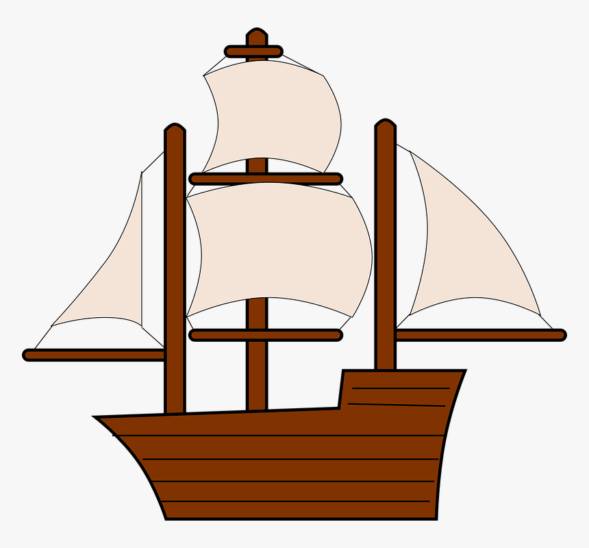 Unfurled Sailing Ship Svg Clip Arts - Ship Clip Art, HD Png Download, Free Download