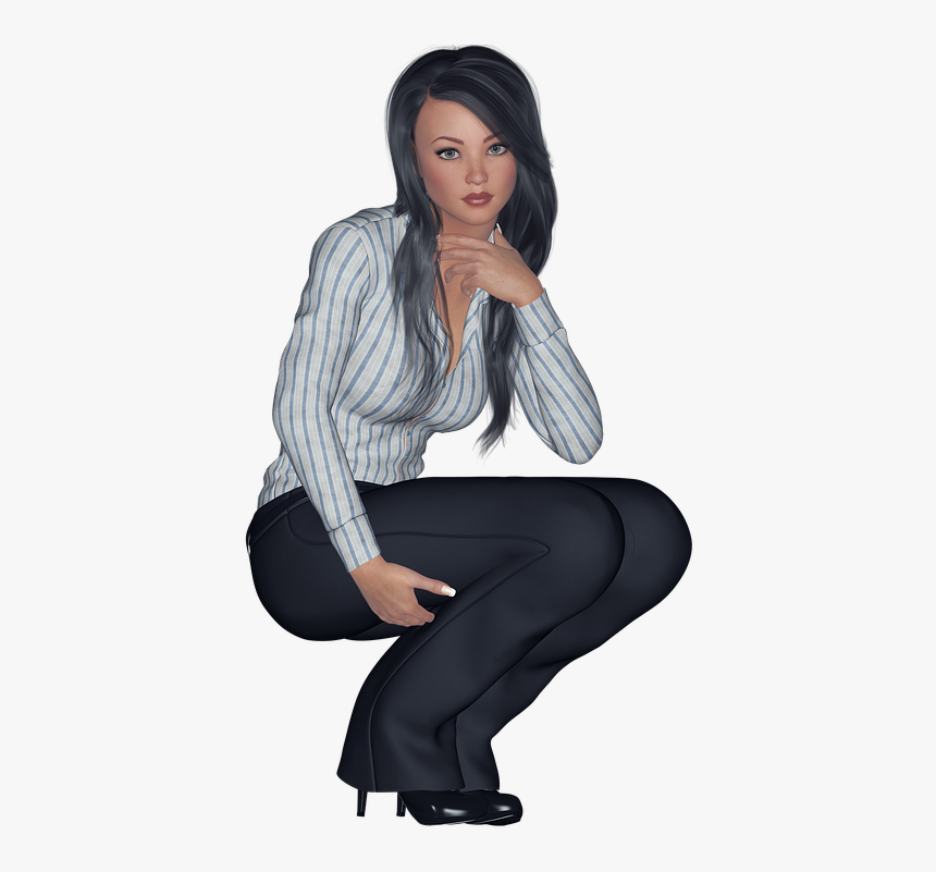 Daz3dstudio, Photoshop, Png, Digital Art - Sitting Black Woman Png, Transparent Png, Free Download