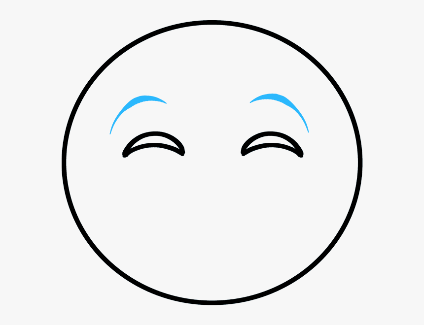 How To Draw Crying Laughing Emoji - Circle, HD Png Download, Free Download