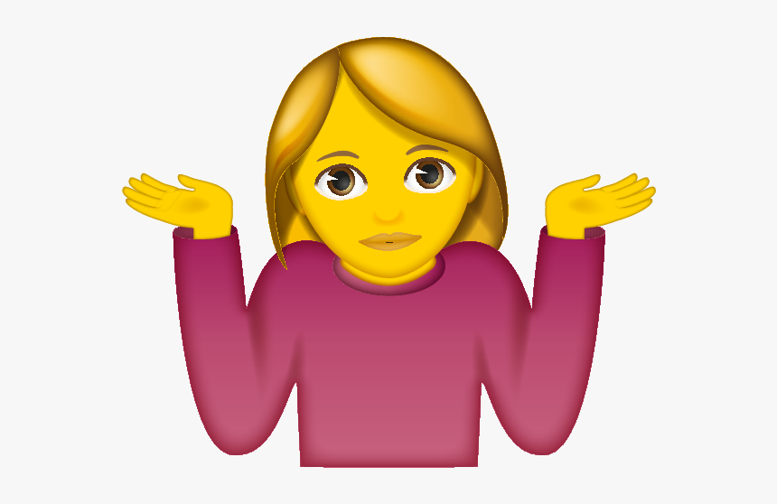 Shrugging Emoji HD Png Download Kindpng