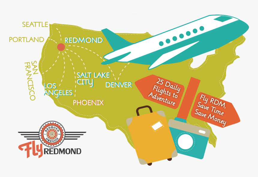 Redmond Airport Flight Map, HD Png Download, Free Download