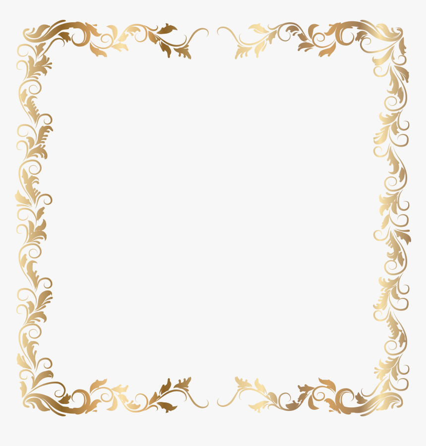 Deco Frame Gold Transparent, HD Png Download, Free Download