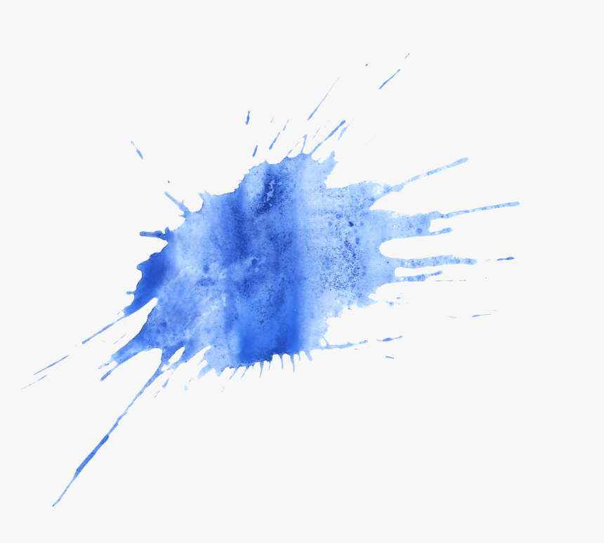 Transparent Background Blue Paint Splatter, HD Png Download, Free Download