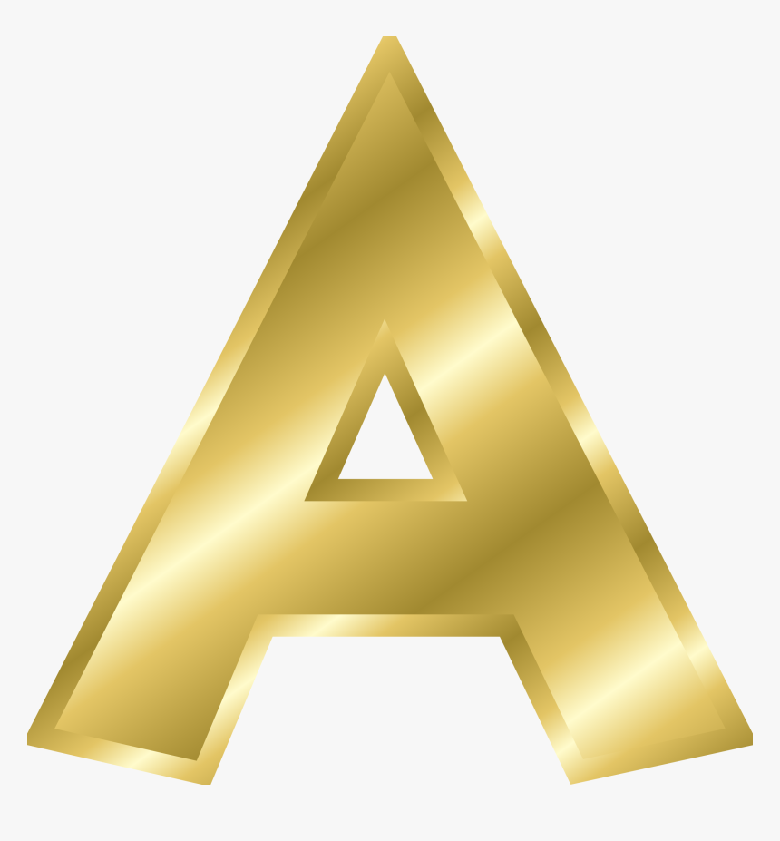 Letter A In Gold, HD Png Download, Free Download