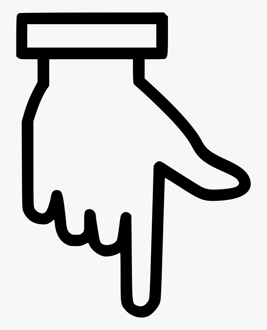 Pointing Finger Down Icon, HD Png Download, Free Download