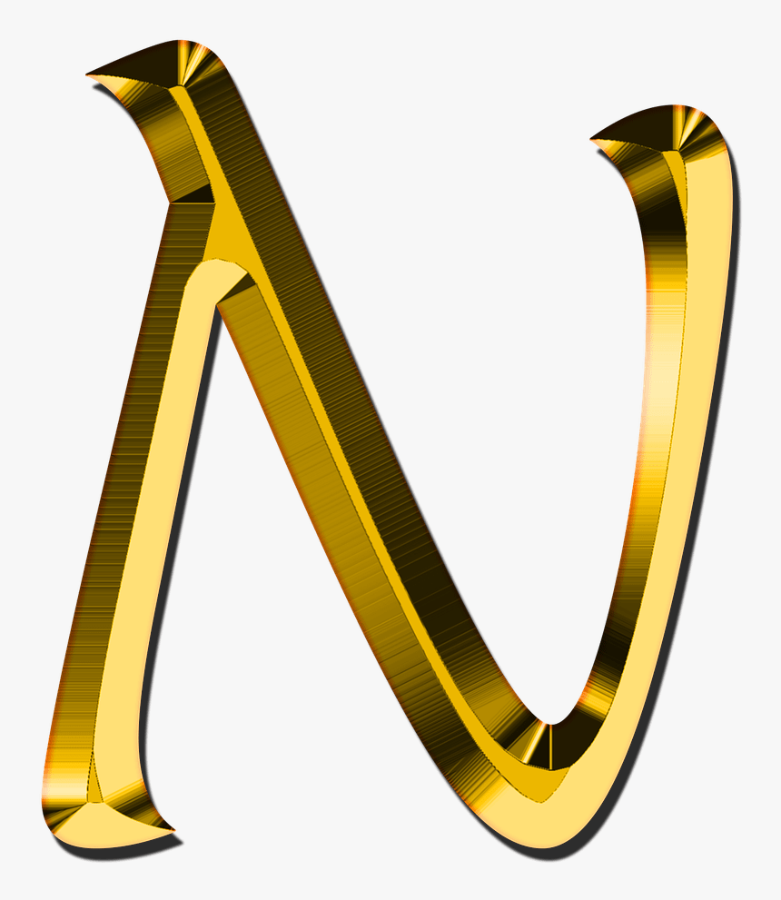Letters, Abc, N, Alphabet, Learn - Gold Letter N Png, Transparent Png ...