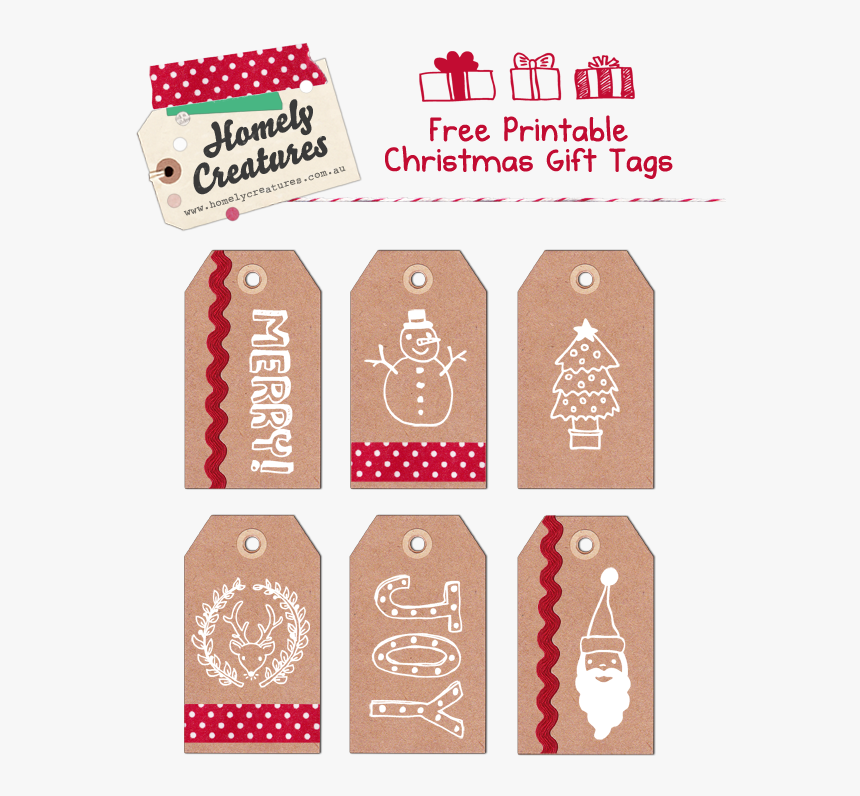 Printable Rustic Christmas Gift Tags HD Png Download Kindpng