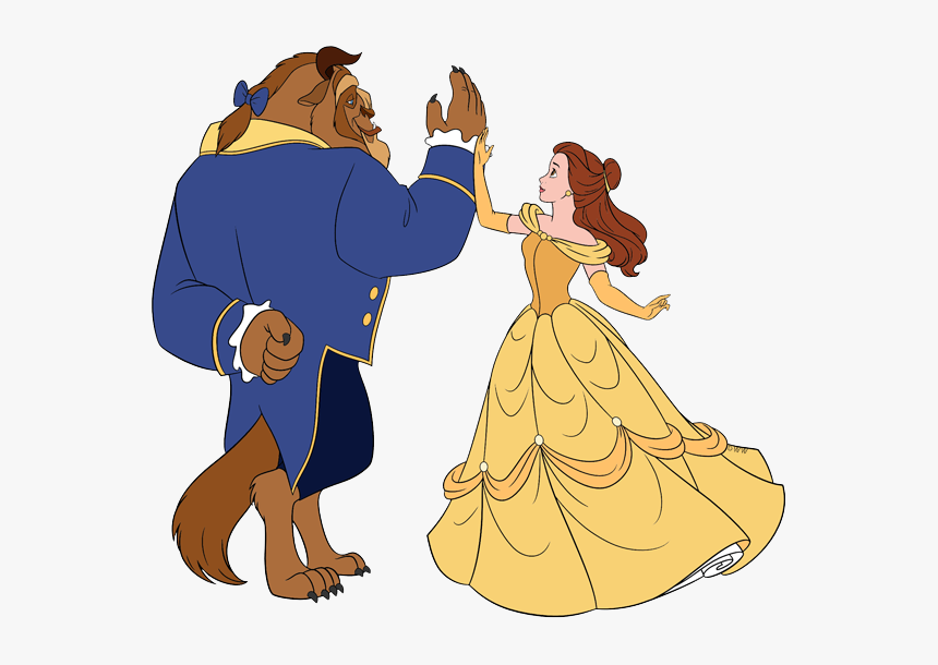 Belle And The Beast Clip Art - Beauty And The Beast Transparent, HD Png Download, Free Download