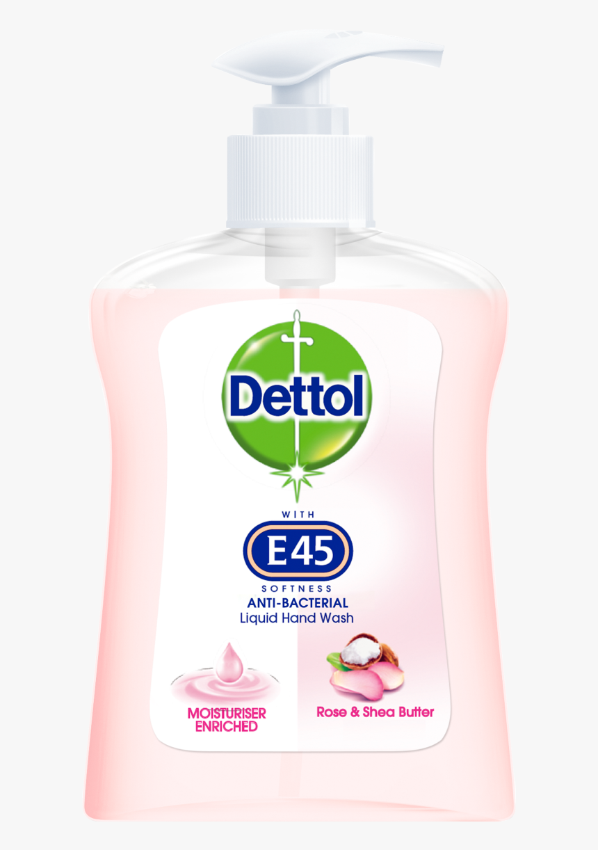 Dettol Hand Wash With E45 Softness, HD Png Download, Free Download