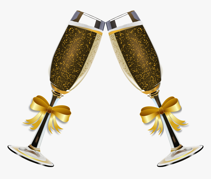 Wine Glass Clipart Gold, HD Png Download, Free Download