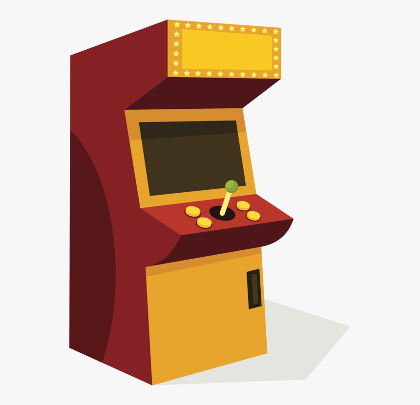 Angle,yellow,desk - Arcade Machine Clipart, HD Png Download, Free Download