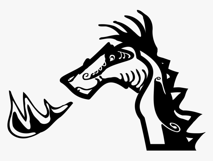 Art,monochrome Photography,artwork - Viking Dragon Head Png, Transparent Png, Free Download