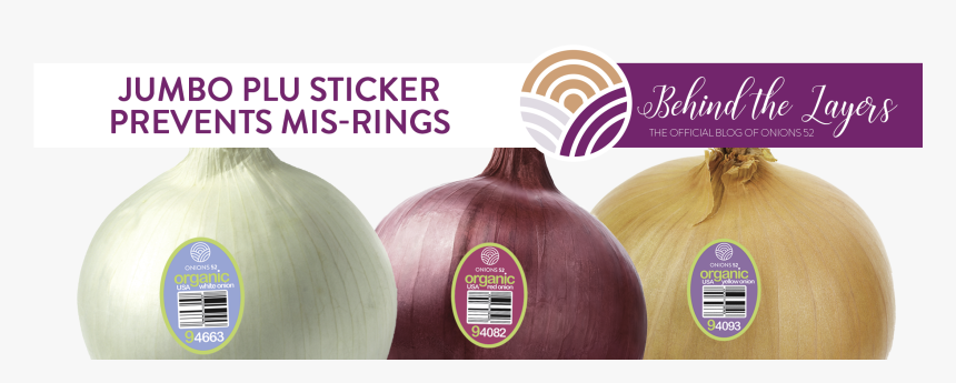 Onions 52 Jumbo Plu Sticker Prevents Mis-rings At Register - Red Onion, HD Png Download, Free Download