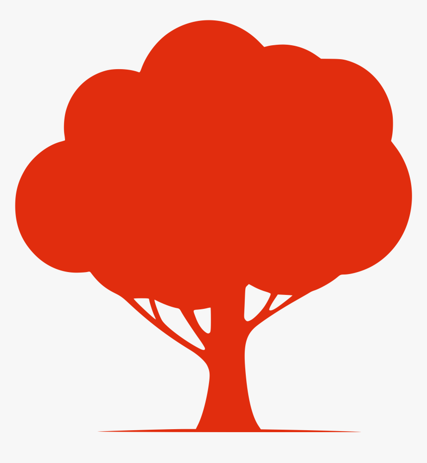 Silhouette Tree Clip Arts - Red Silhouette Tree Png, Transparent Png, Free Download