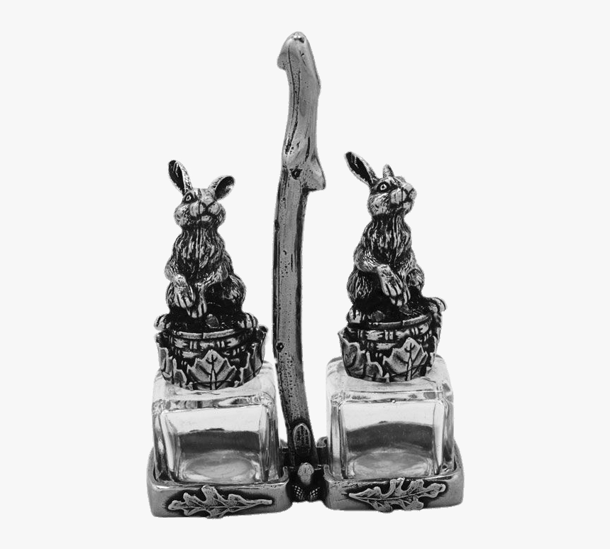 Salt And Pepper Set Little Rabbits - Garden Gnome, HD Png Download, Free Download