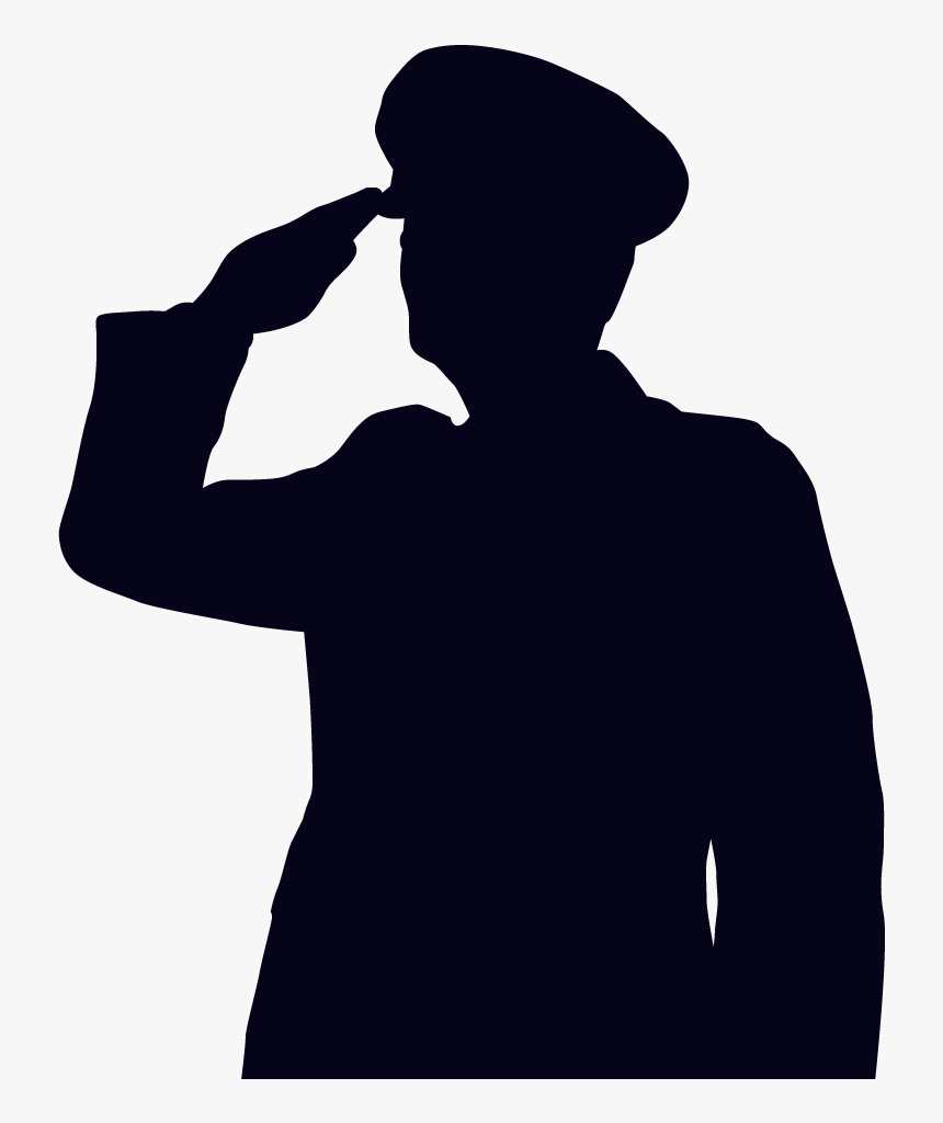 Saluting Soldier Soldier Salute Silhouette Png, Transparent Png kindpng