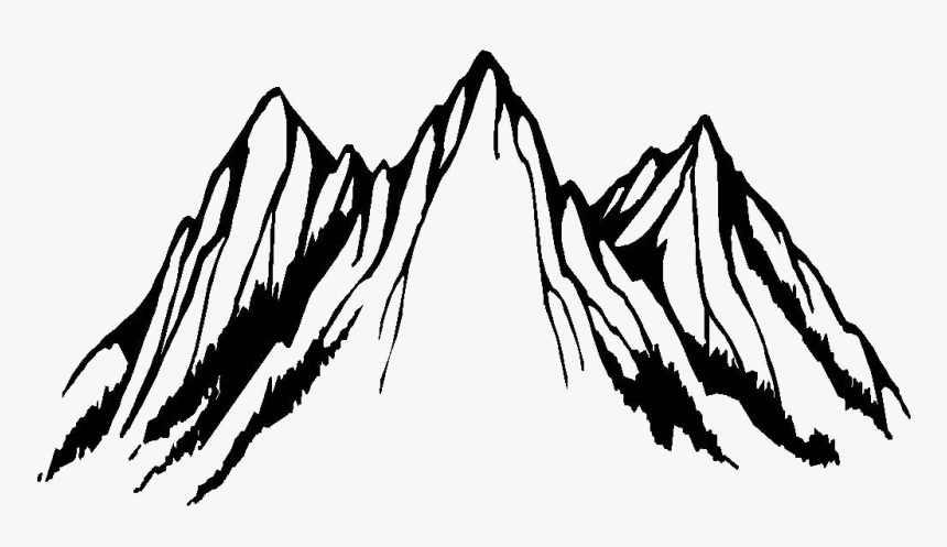 Mountain Png File - Mountain Black And White, Transparent Png, Free Download