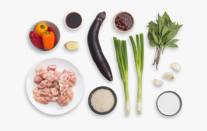 Stir Fried Ginger Basil Chicken With Tinkerbell Peppers - Pepper Top View Png, Transparent Png, Free Download