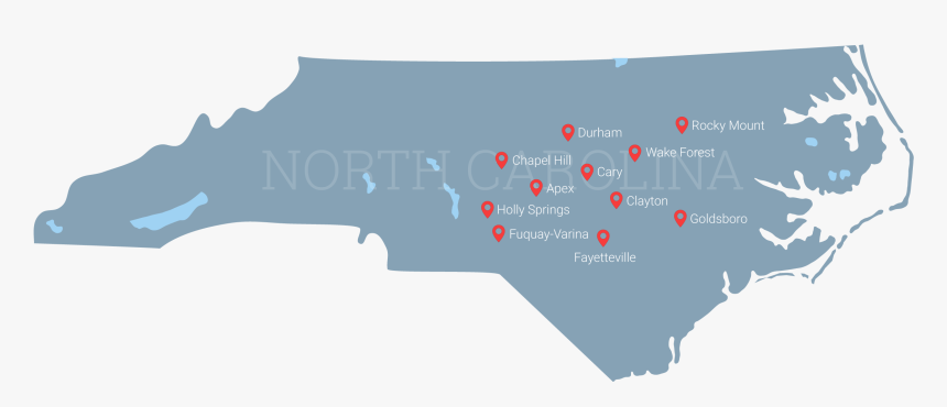 North Carolina Blue Silhouette, HD Png Download - kindpng